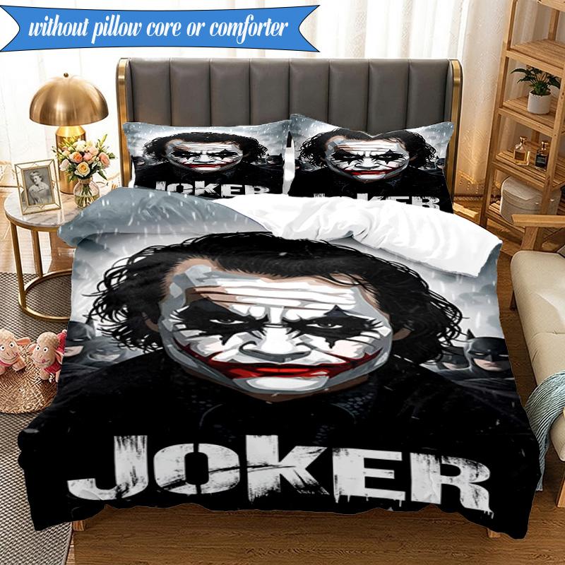 3PCS The clown's Fiery Rise Bedding Set,Including 1pc Duvet Cover And 2pcs Pillowcases Perfect for Bedroom, Dormitory, Fan Christmas gift