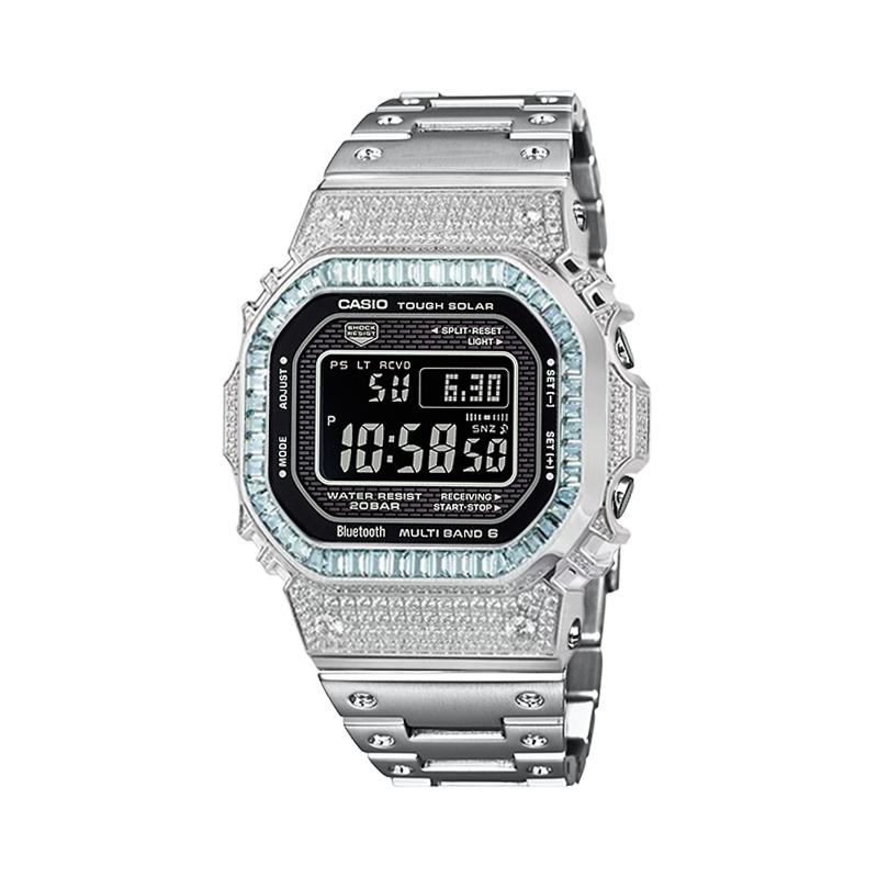 Casio Collezione Personalizzata GMW B5000 1A Movimento Solare Cinturino in Metallo Orologio Unisex Quadrante Nero GMW-B5000-1A(Watch4--)