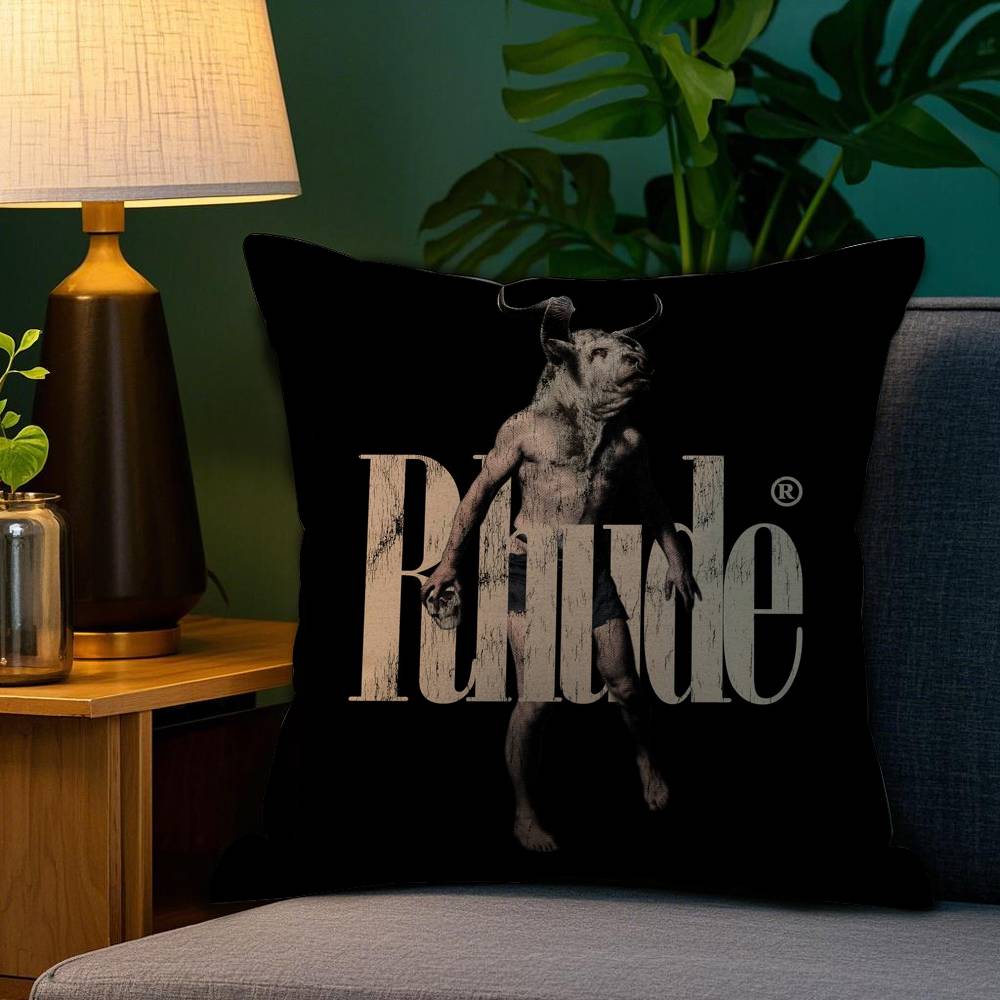 Fashion Brand R_Rhudes Pillow Case Plush Fabric Soft Double Sided Print Sofa Cushion Cover Throw Pillow Covers