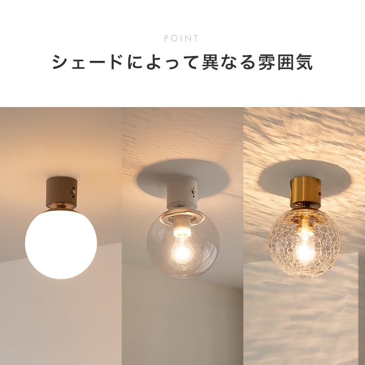 BELLED Ceiling Lunette E26 LED Bulb Stylish Lighting Fixture for Black Light, 1-Light, Series, Compact, Compatible, Entrance, Bedroom, Toilet,