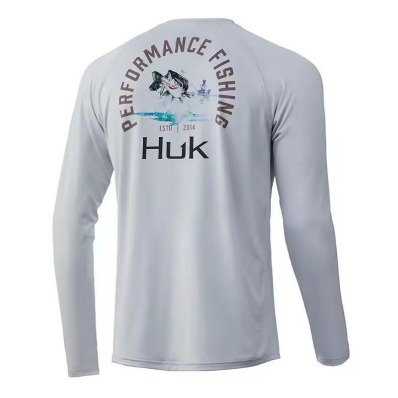 

HUK Fishing Shirt Long-sleeved Men s High-performance Upf50 UV Proof Outdoor Sports Suit XXXL