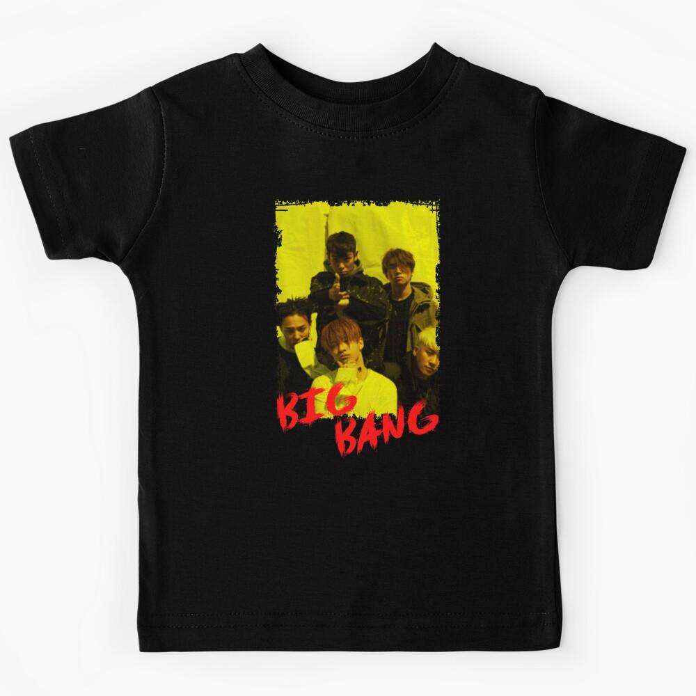BigBang Kpop Group Members Yellow Korean Kpop RGB Color Design Kids T-Shirt 160