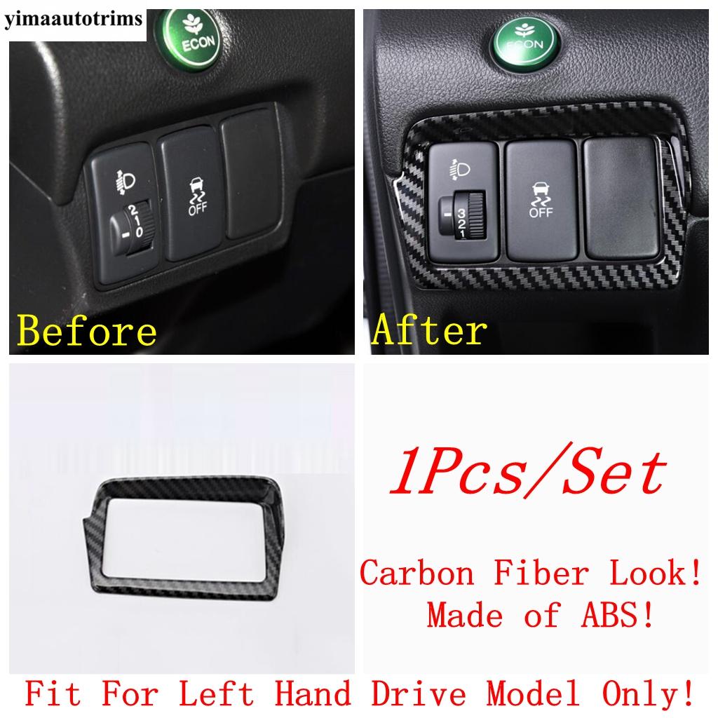 Carbon Fiber Accessories For Honda CRV CR-V 2012 - 2016 Dashboard Air Vent Gear Panel Handle Bowl Head Light Cover Trim Interior