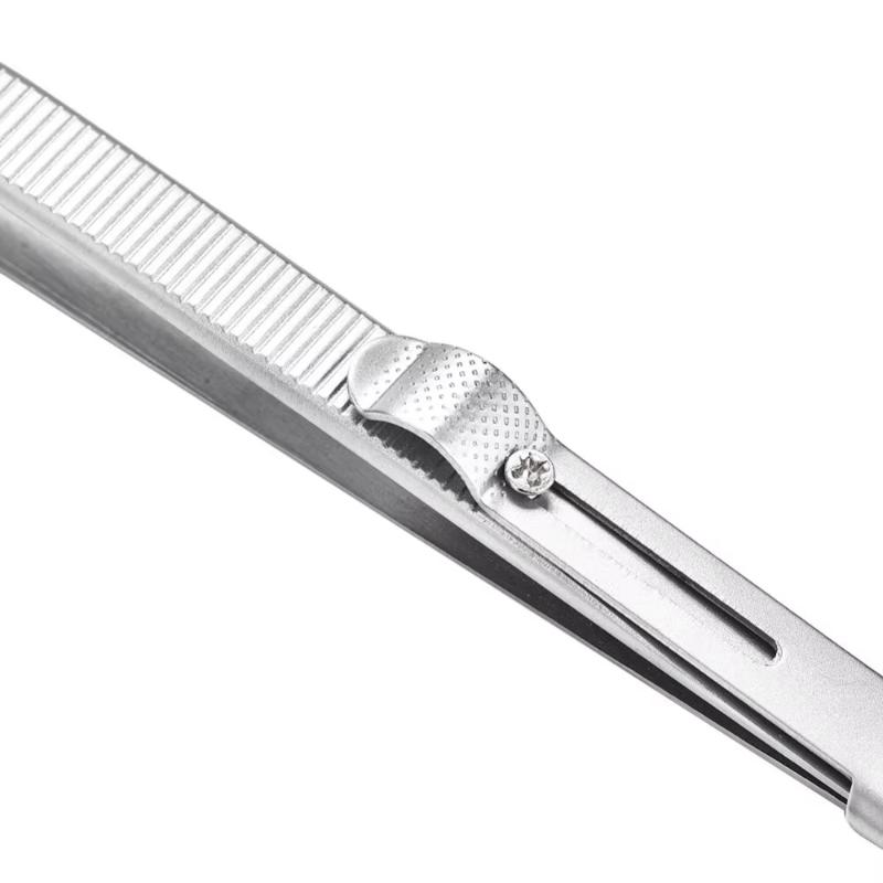 Tweezers Stainless Steel Fine Tipped Precision Tweezers Multipurpose Straight Curved Non-Slip Locking Tweezer For Jewelry