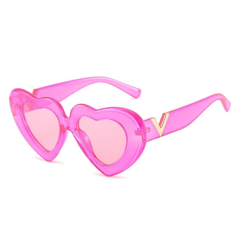 

Солнцезащитные очки Love, персонализированные очки Peach Heart Jelly Glasses V-образной формы