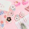 Creative Colorful Sakura Paper Clip School Office Supplies Student Supplies Stationery Bookmark