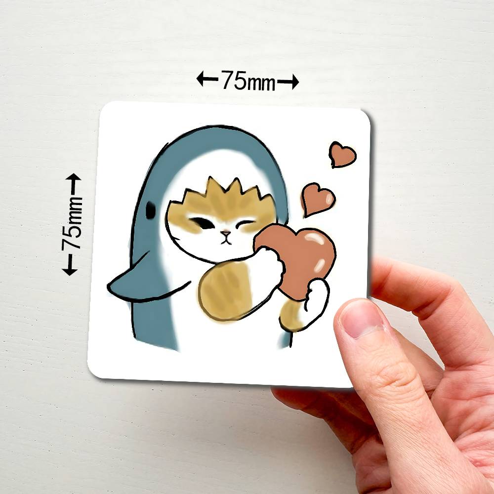 Hand Drawn Cute Cat Magnetic Refrigerator Magnets Soft Magnetic Decorative Stickers, Personalized Kitchen Refrigerator Magnets