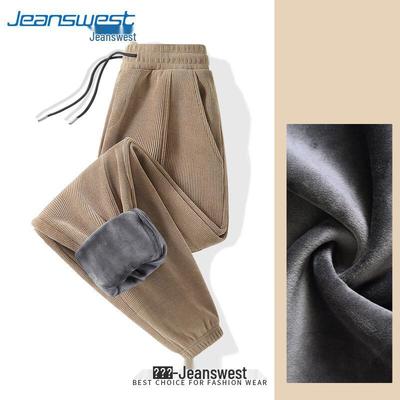 Jeanswest Herren Cord Jogginghose mit Fleecefutter