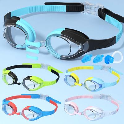 Kinder Schwimmbrille Wasserdicht Schwimmbrille Brille Antibeschlag&Auslaufsicher Mädchen Jungen Jugend Schnell Verstellbares Band Alter 3-14 Jahre