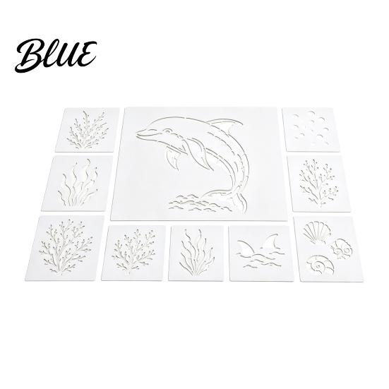 Craft Stencils for Stencil Plastic Sea Animal Stencil Set Wood Ocean Wall Art Octopus Mural