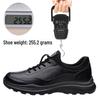 Men's Waterproof No-Tie Leather Sports Shoes - Versatile Black Business Casual