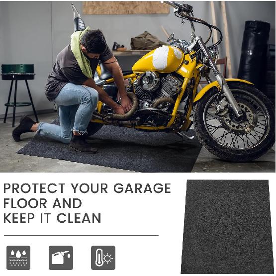 1 Pcs Garage Floor Mat 29 X 36 Inch Oil Spill Mat Oil Absorbent Pads Reusable, Washable, Waterproof Backing Conta Liquids, Protects Garage Floor Or