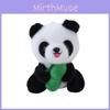 Cute Panda Stuffed Toy Pendant With Plush Fabric For Bags Or Keys