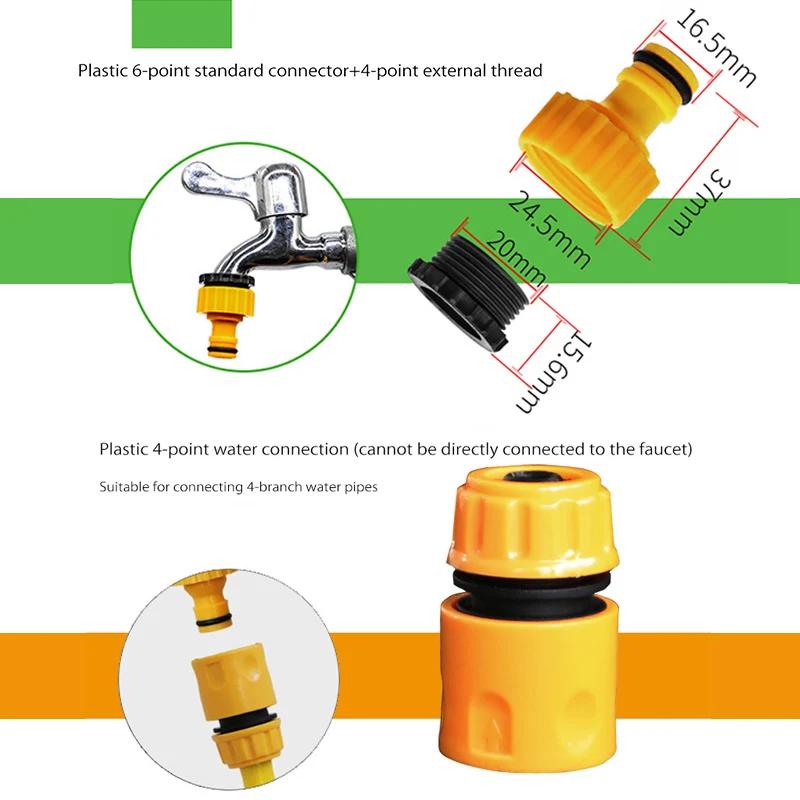 2025 Quick hose connector, 3/4 and 1/2 inch garden irrigation faucet adapter, threaded faucet connector.