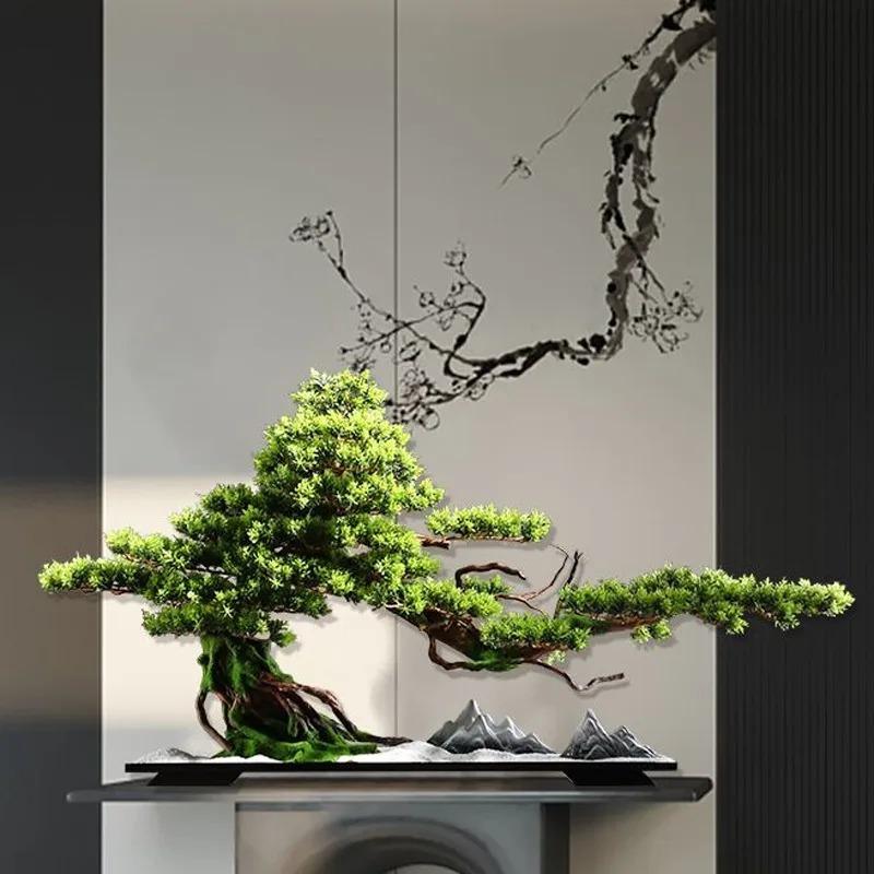 Simulated Welcome Pine Ornament New Chinese Entrance Living Room Office Hotel Clubhouse Decorative Landscape Landscaping