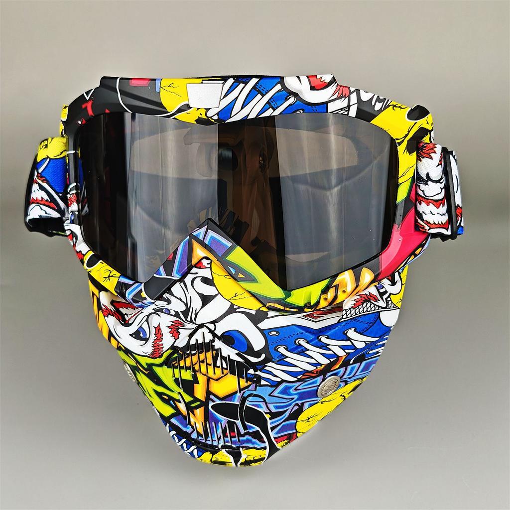Moto Snow Goggles Mask UV400 Outdoor Riding Men's Windproof Sand Goggles Helmet Mask Mask