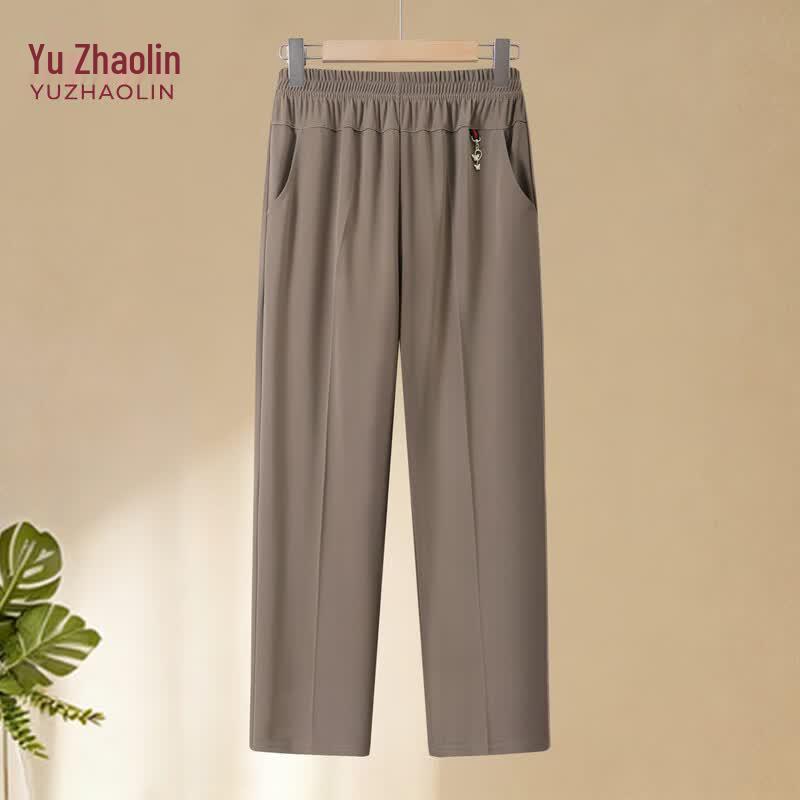 YUZHAOLIN Women s Loose Straight Summer Ankle-Length Casual Pants 4XL