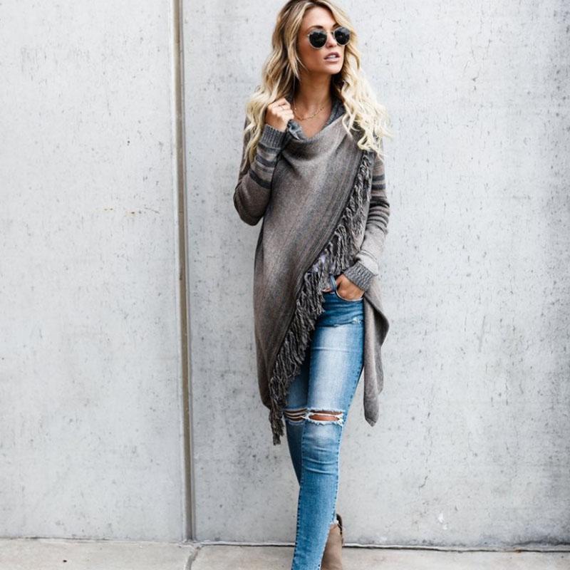 fringe sweater coat