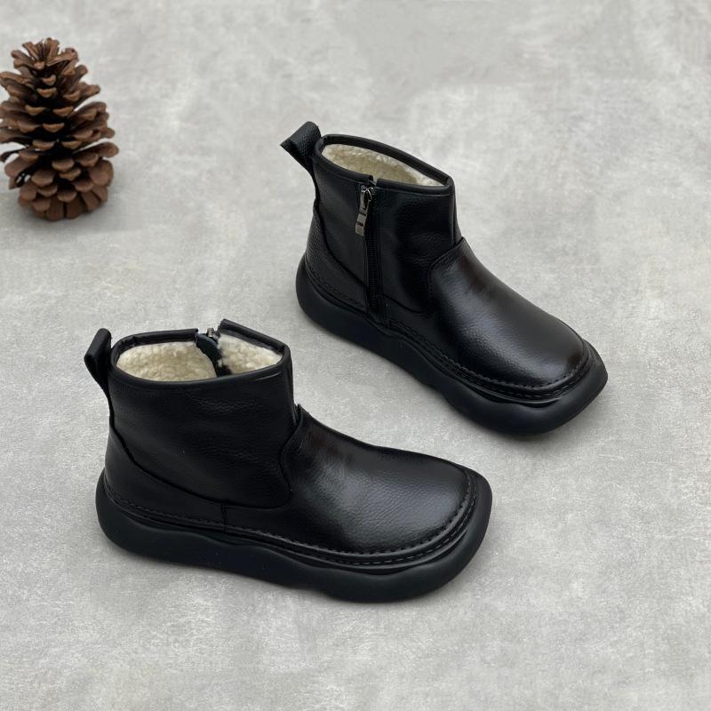 Casual Snow Boots, Versatile Retro Cotton Shoes, New Style Boots, Thick-soled Women's Boots