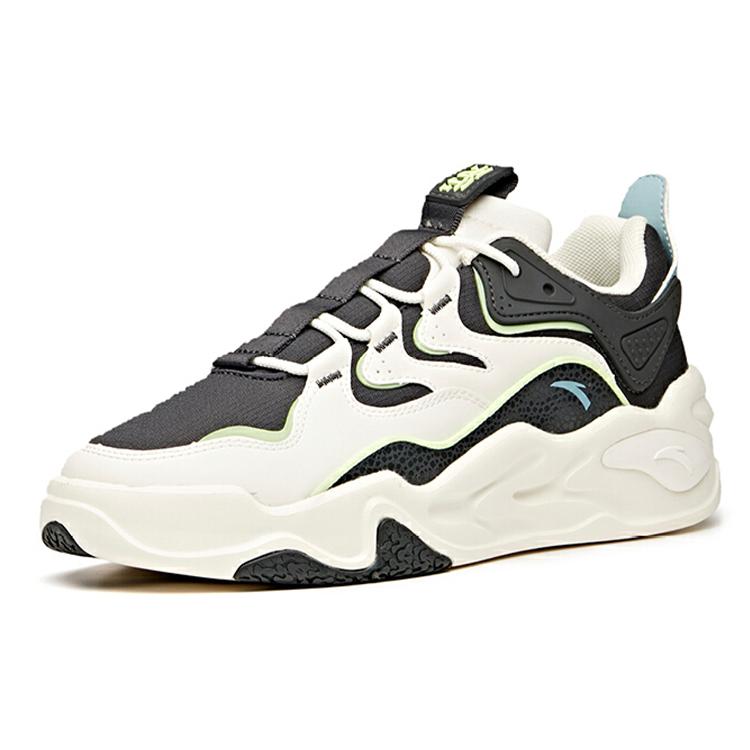 Anta Textile, Synthetic Leather Cushioning Slip Resistant Abrasion Resistant Breathable Low top Chunky Sneakers Men's 112118041-1