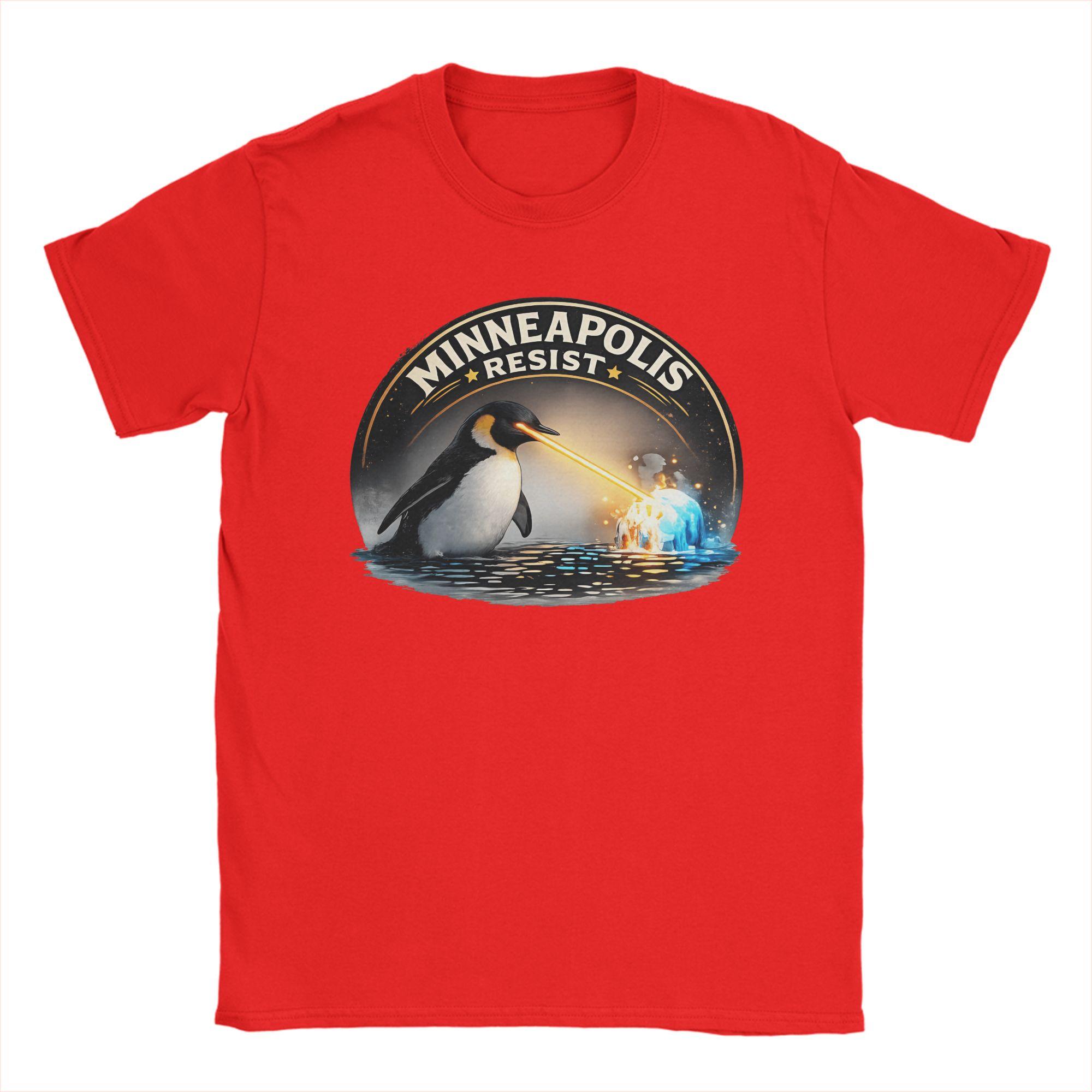 

Rebel Minneapolis Penguin ICE Protest TShirt Summer Trendy Cool T Shirts Unisex Cotton Comfortable Plus Size Top Tees Gift Idea S
