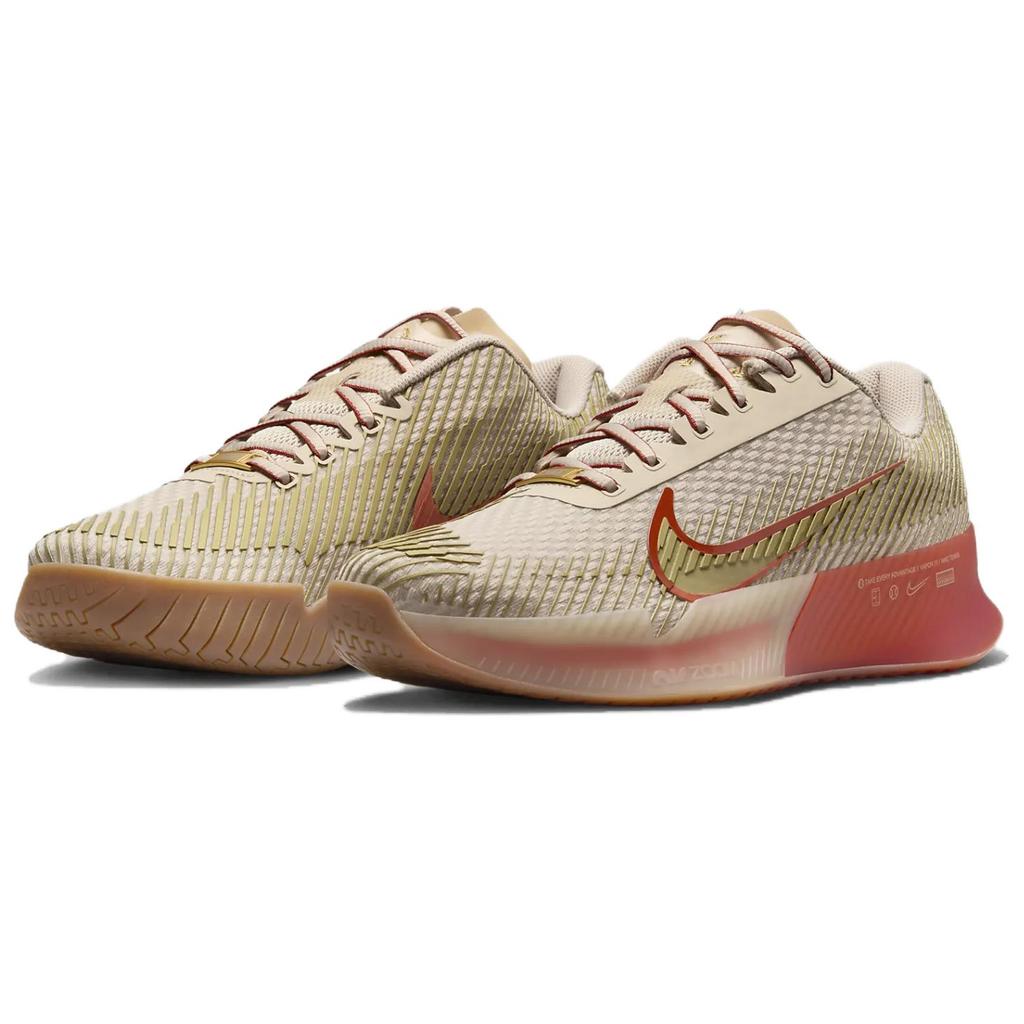 Nike Court Air Zoom Vapor 11 Premium Jaime Paris Collection Women Sneakers Brown Sanddrift Rust-Factor FQ3165-103