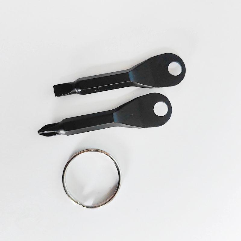 

Outdoor EDC Portable Multi-Tool Flathead/Phillips Screwdriver with Keychain Phillips + Flathead + Keychain чорний