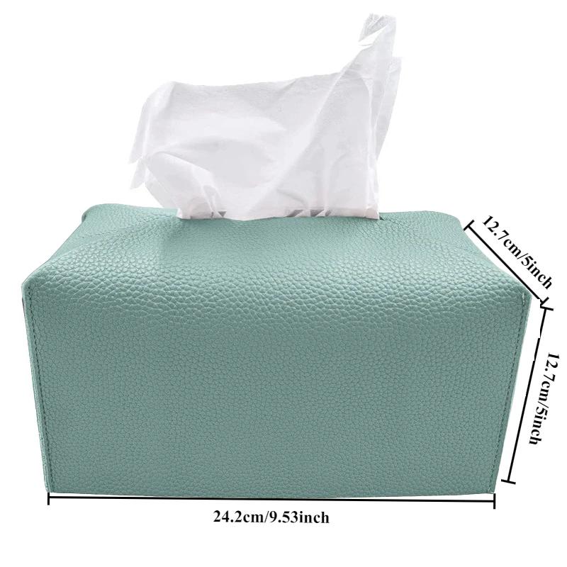 High Quality PU Leather Handbag Purse Tissue Box Holder Home Solid Color Storage Box Napkin Holder Tissue Boxes Napkin Holder