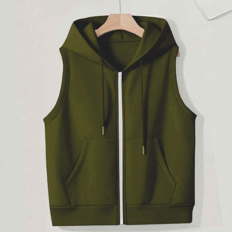 Women’s Sleeveless Sun Protection Vest Zip Up Hoodie Jacket Lightweight Drawstring Sweatshirt Outdoor Shirt with Pockets