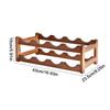 2 Tiers 8-Bottle Wooden Wine Storage Rack Wine Countertop Display Organizer Desktop Red Wine Display Rack For Kitchens Bars