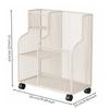 Wire Storage Rack with Wheels Spacious Basket Long-Lasting