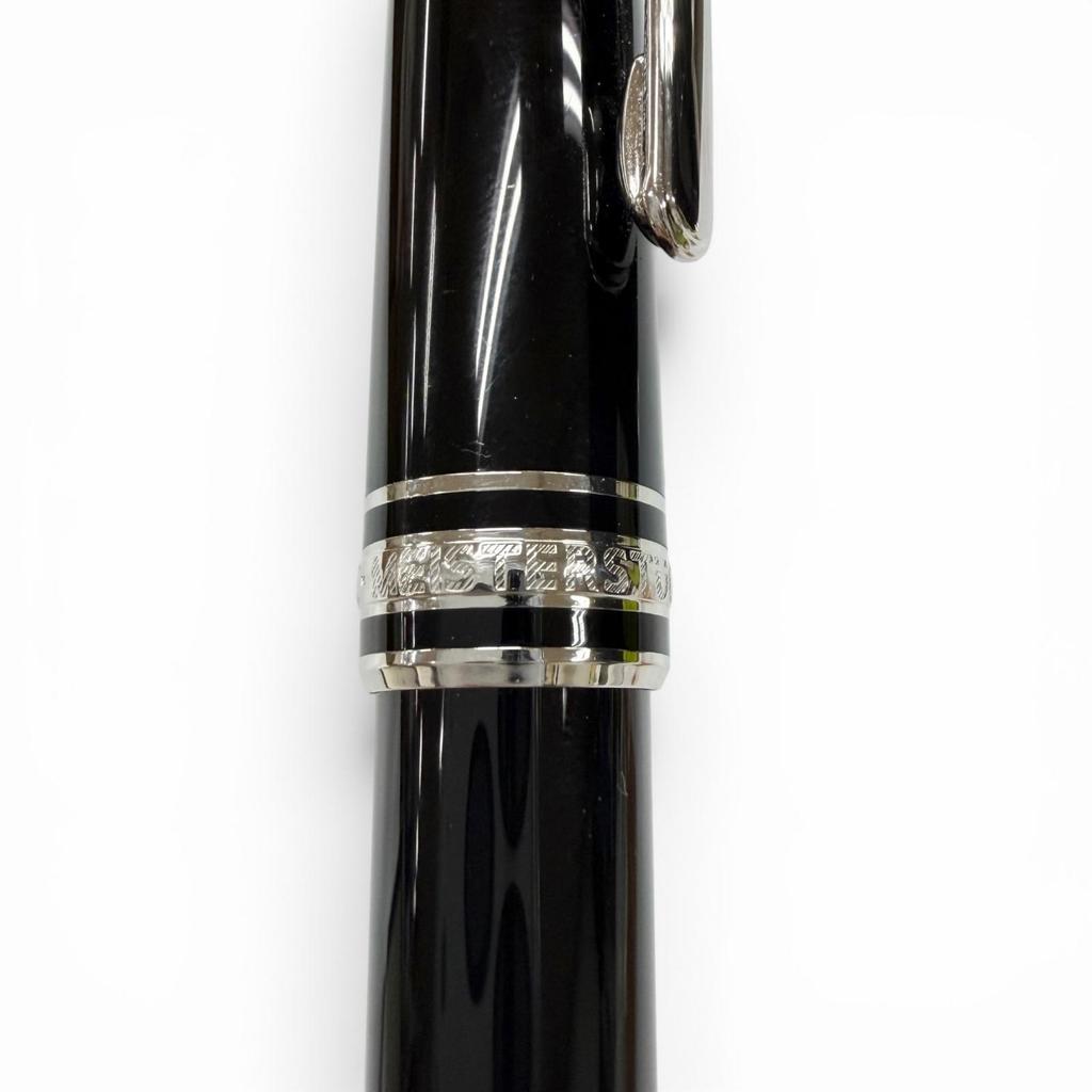 Great MONTBLANC Ballpoint pen Meisterstück Classic Platinum Line black mens Used