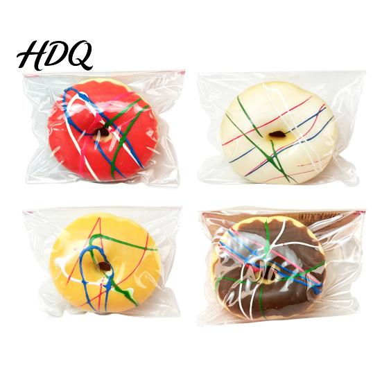 Portable Stress Reliever Simulated Donut Squeeze Toy Soft Stretchy Doughnut Decompression Relief Simulation Food Sensory Fidget Anxiety