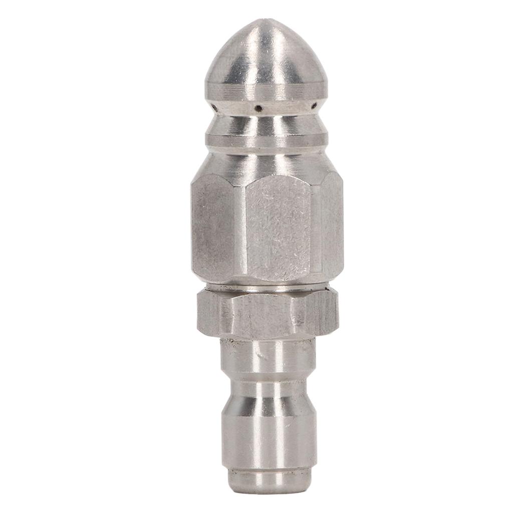 Pressure Washer Nozzle 5000PSI Stainless Steel 1 4in NPT Quick Connector for Cleaning Pointed Head 1 Front Hole 6 Rear