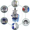 Universal Racing Carburetor With Power Jet For KEIHIN KOSO OKO PWK 24 26 28 30 32 34mm Blue Bowl 2T 4T Scooter ATV Dirt Bike