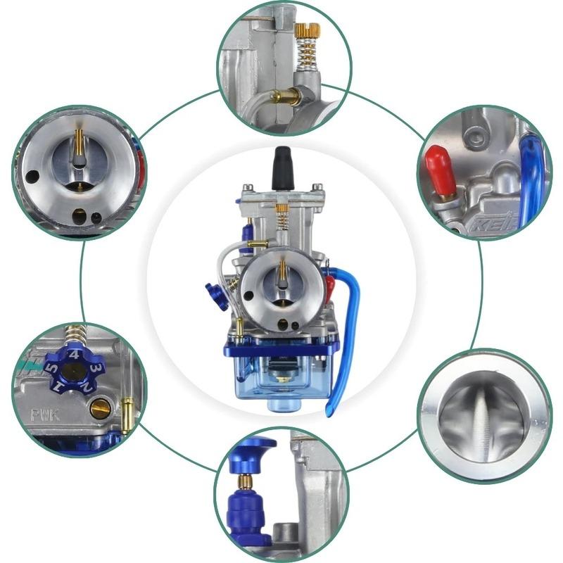 Universal Racing Carburetor With Power Jet For KEIHIN KOSO OKO PWK 24 26 28 30 32 34mm Blue Bowl 2T 4T Scooter ATV Dirt Bike