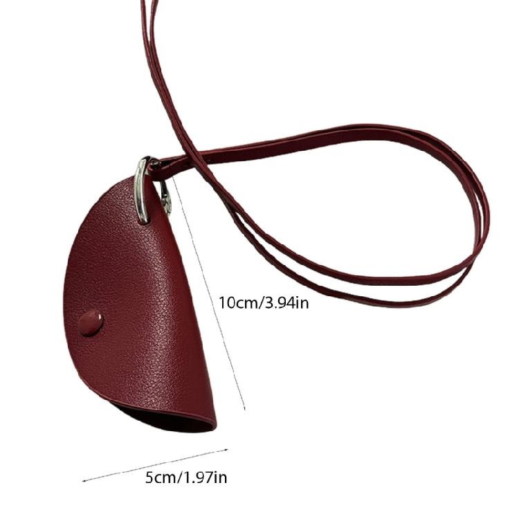 Handy Pu Leather Key Case with Necklace Versatile PU Leather Key Case Pendant Necklace Jewelry for Easy Carry Essential