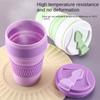 350ml Camping Telescopic Folding Athletic Outdoor Activitys Kitchen Dining Collapsible Silicone Cup Coffee Cups Drinking Mug