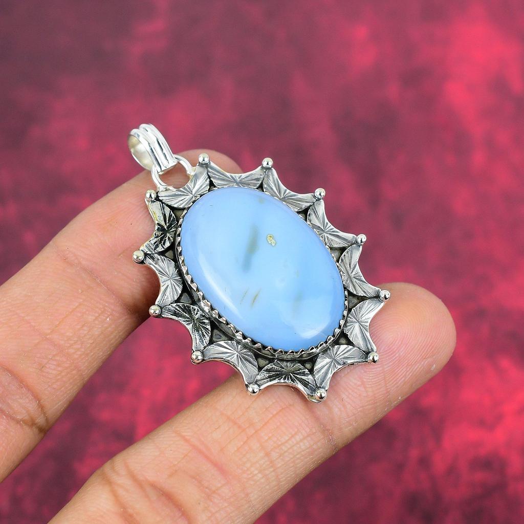 Přívěsek s opálem Owyhee, Šperk z masivního stříbra 925, Přívěsek s drahokamem, Dárek pro ni, Ručně vyráběný jemný šperk