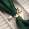 Anello Portasciarpe Ondulato Semplice Anello Portasciarpe in Seta Moda Porta Sciarpe Anello a Scorrimento per Donne Sciarpe di Seta Foulard Angoli dei Vestiti