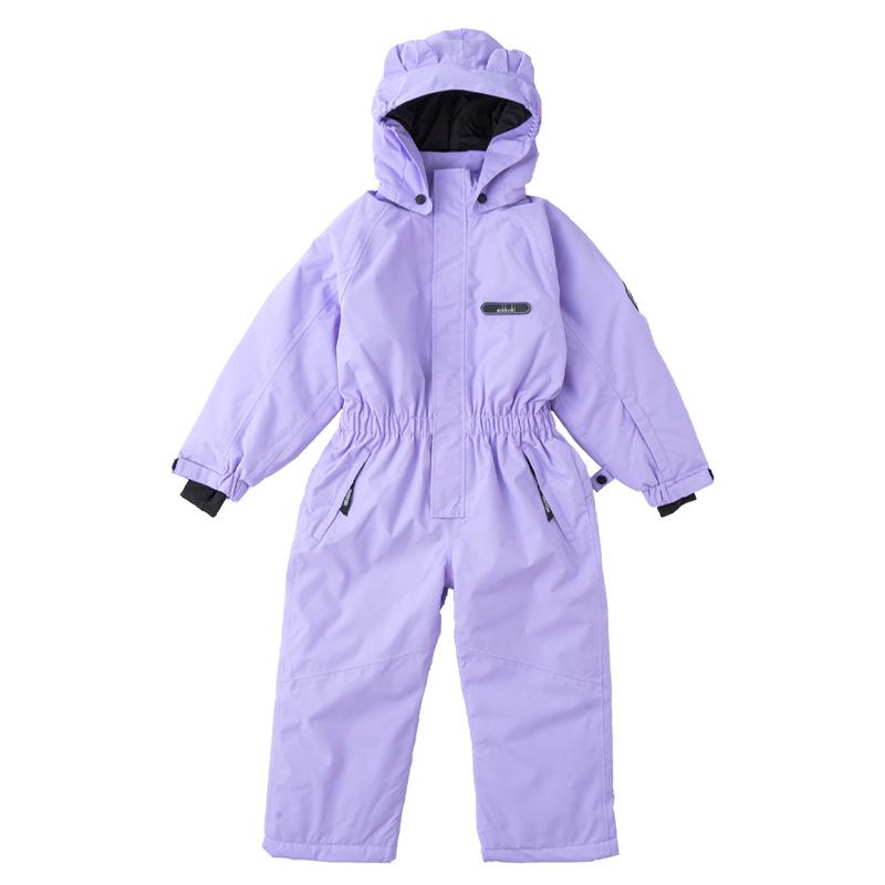 Oddivski Unisex Children's Cartoon Ski Suit - Warm, Waterproof, Windproof One-Piece for Indoor Skiing.
