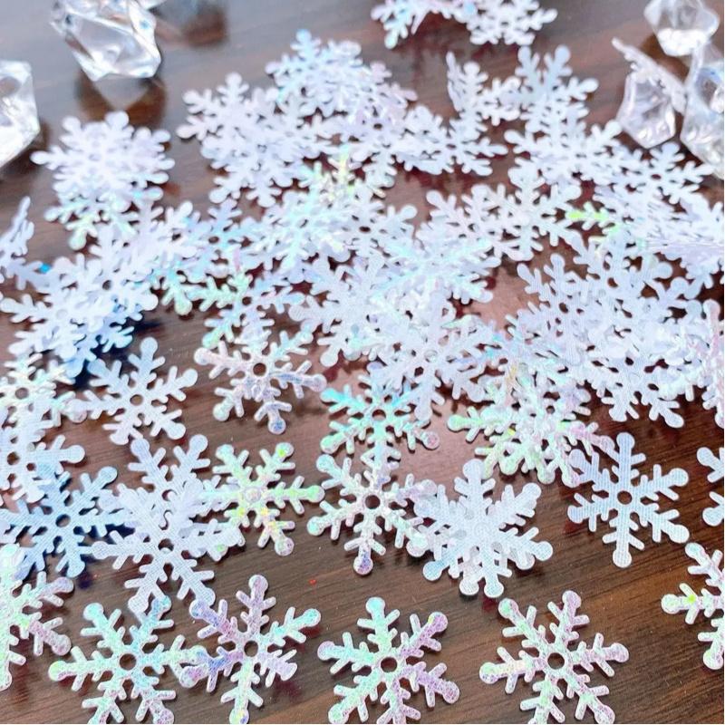 1Pack/300pcs - Christmas Snowflake Flakes,  Throwing Paper Scraps At Parties,DIY Fake Snow Home Decors