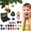 Guitar Picks Countdown Calendar with 20 Guitar Picks & 2 Oud Picks Holder Xmas Advent Calendars for Guitar Bass Ukulele Players