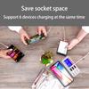 QC 3.0 USB Charger Station with LCD Display 6 USB Ports Desktop Smart  Fast Charging HUB Stands for IPhone Por MAX Tablet PC