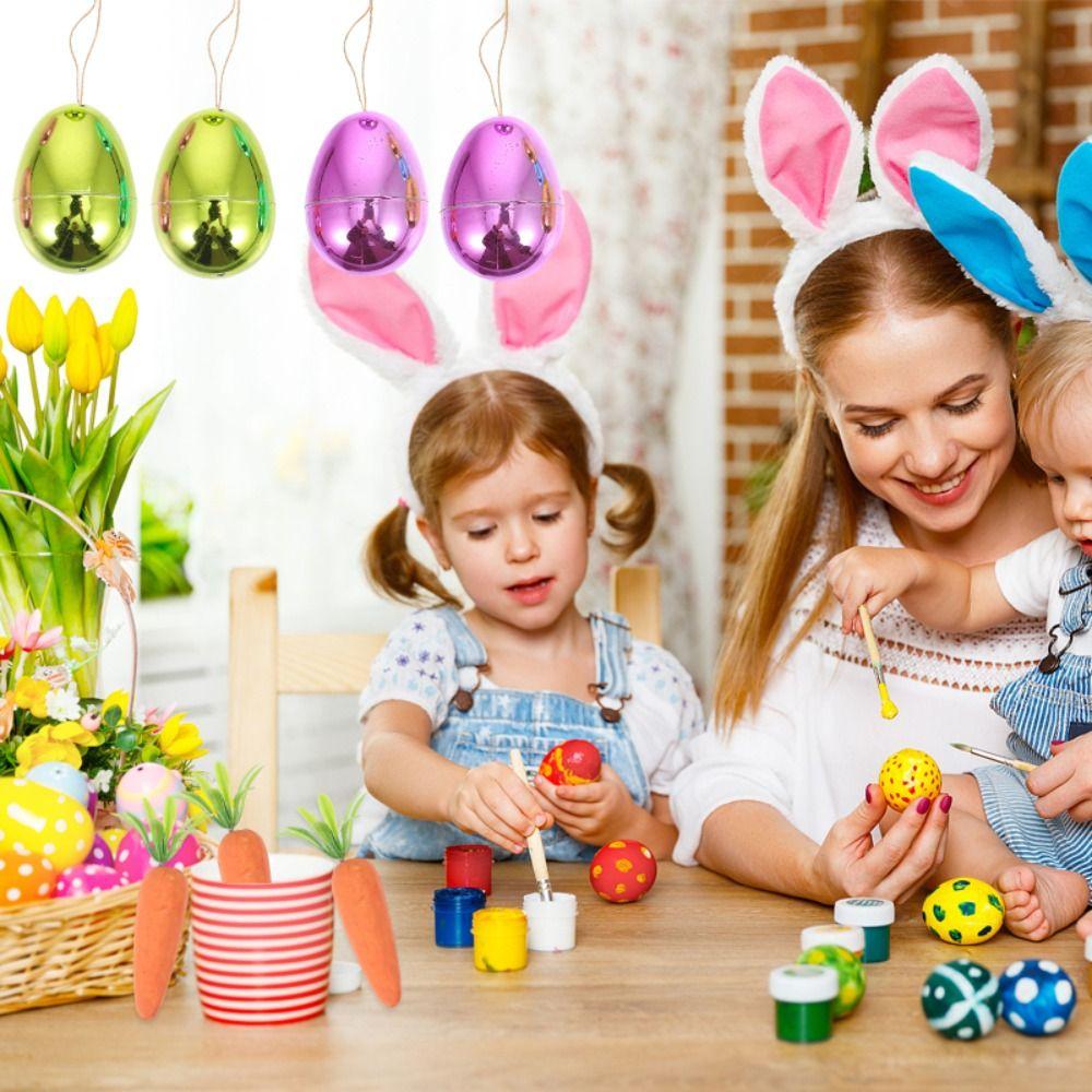 5pcs Empty Easter Egg Colorful Easter Decoration Surprise Toys Fillable Toy  Party