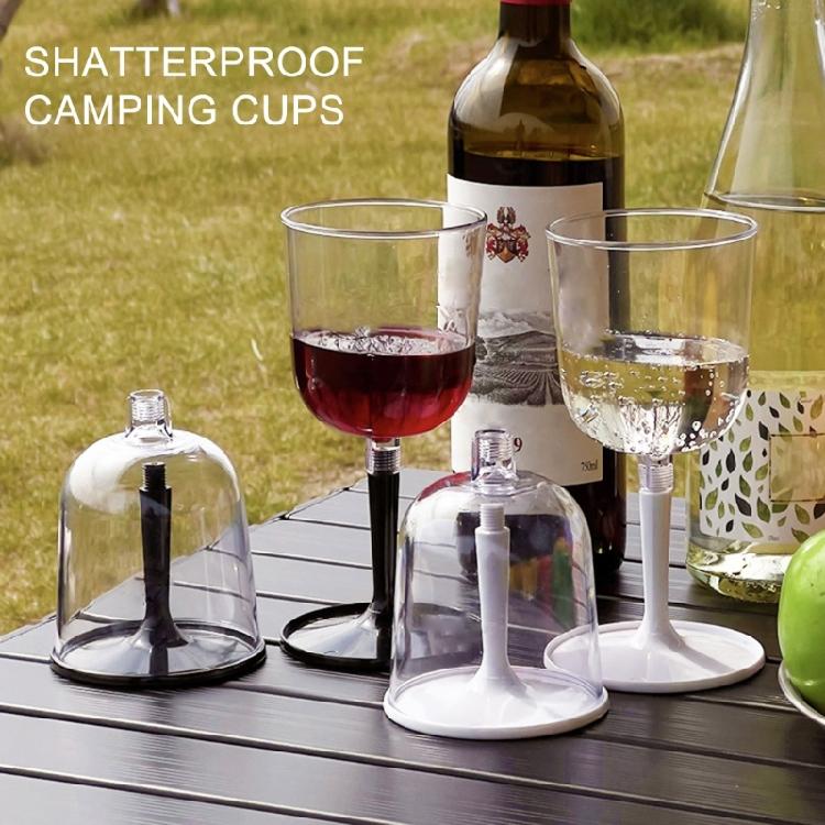 Outdoor Travel Camping Unbreakable Wine Glasses Foldable Wine Glass, Shatterproof and Clear Portable Wine Glasses