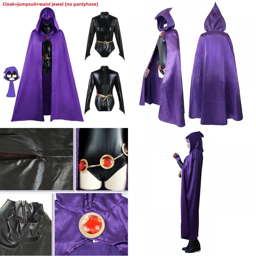 Stunning Anime Teen Titan Raven Costume For Cosplay And Themed Parties