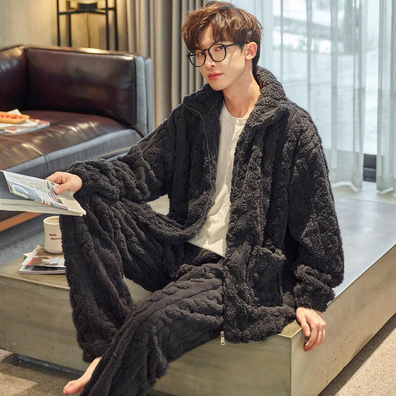 

Мужская зимняя флисовая пижама