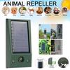 Outdoor Solar Ultrasonic Animal Repeller with Red LED Flash Waterproof Insect Repeller for Garden Farm Yard