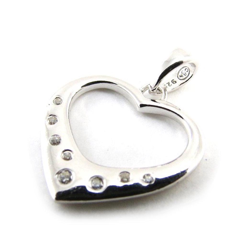 Les Trésors De Lily [J1019] - Silver Pendant 'Love' Silver White (rhodium-plated) - 15x15 Mm